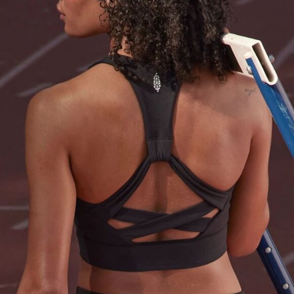 FP Movement by Free People Black Never Better Synergy Criss Cross Sports Bra - Picture 3 of 5